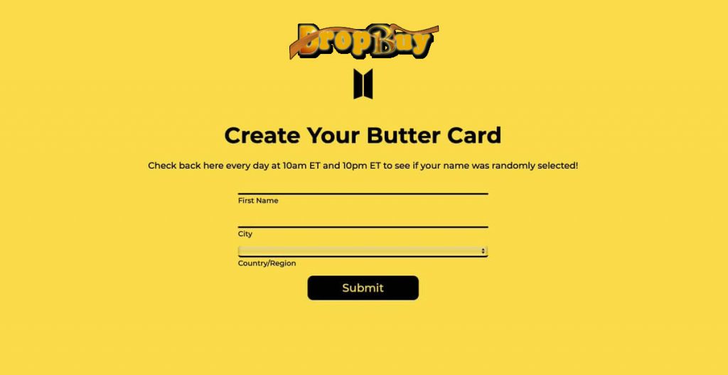 link butter card bts